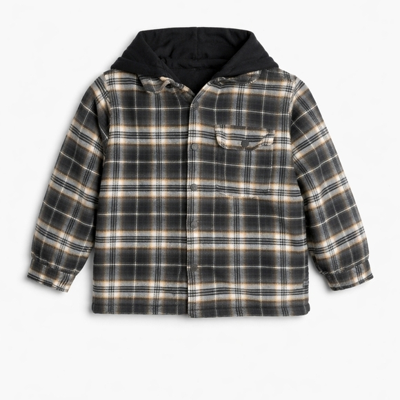 Zara Other - Zara Kids Plaid Hooded Shacket Jacket Boys Size 8